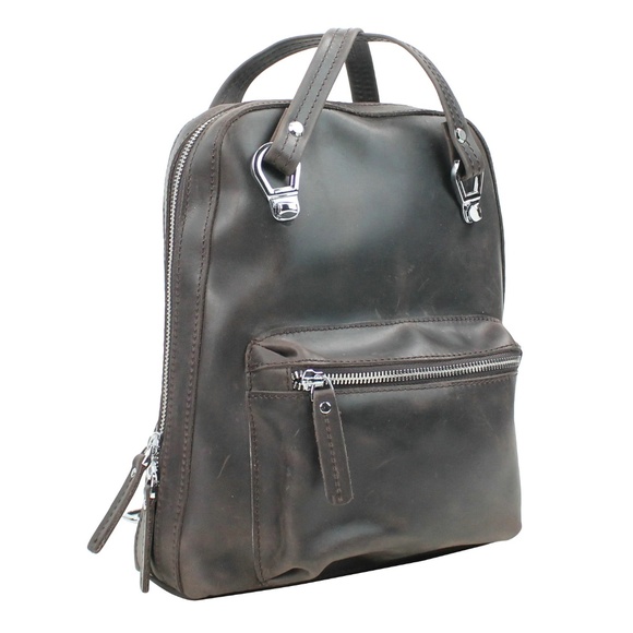 Grain Cowhide Leather Backpack-Small Size LK09DB